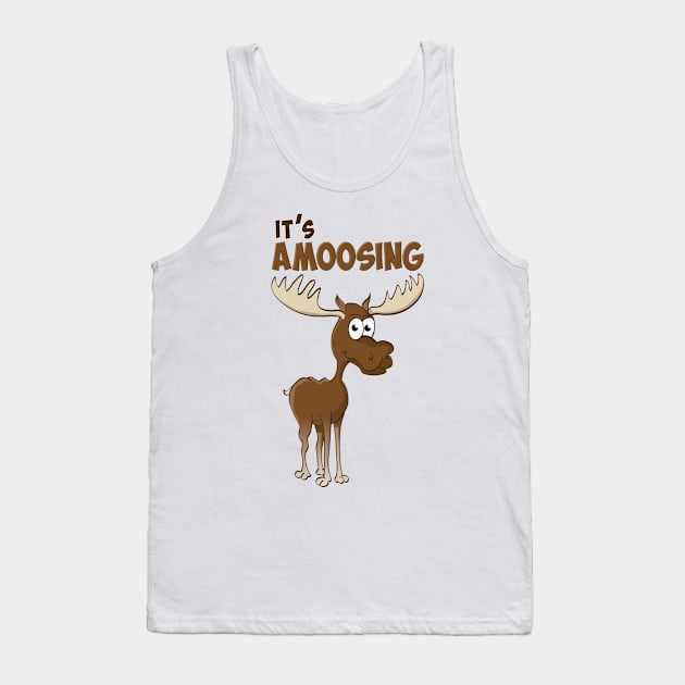 ‘It’s Amoosing” - vector illustration of a moose Tank Top by Stefs-Red-Shop